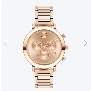Movado watch in pale rose gold